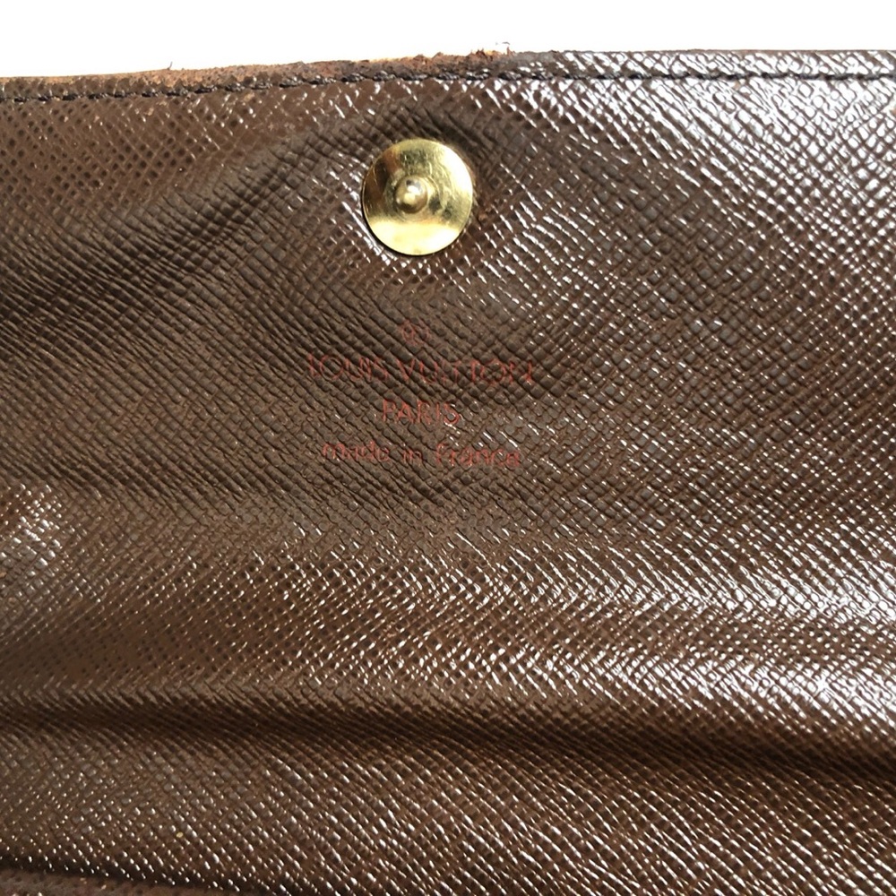 Louis Vuitton Brown Damier Ebene Wallet with Gold Chain - Picture 8 of 16